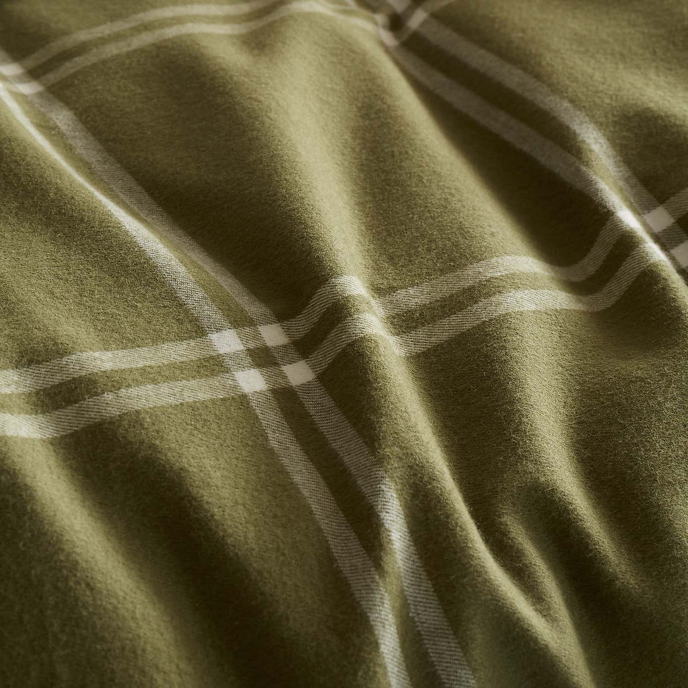 Stanway Check Natural Cotton Duvet Cover and Pillowcase Set