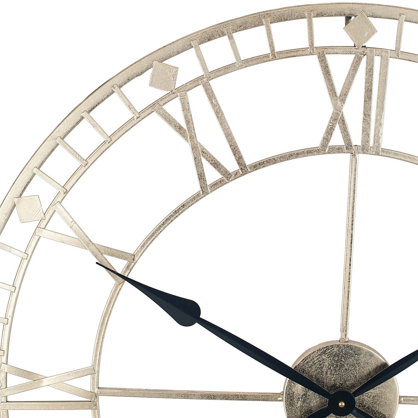 Antique Metal Skeleton Wall Clock