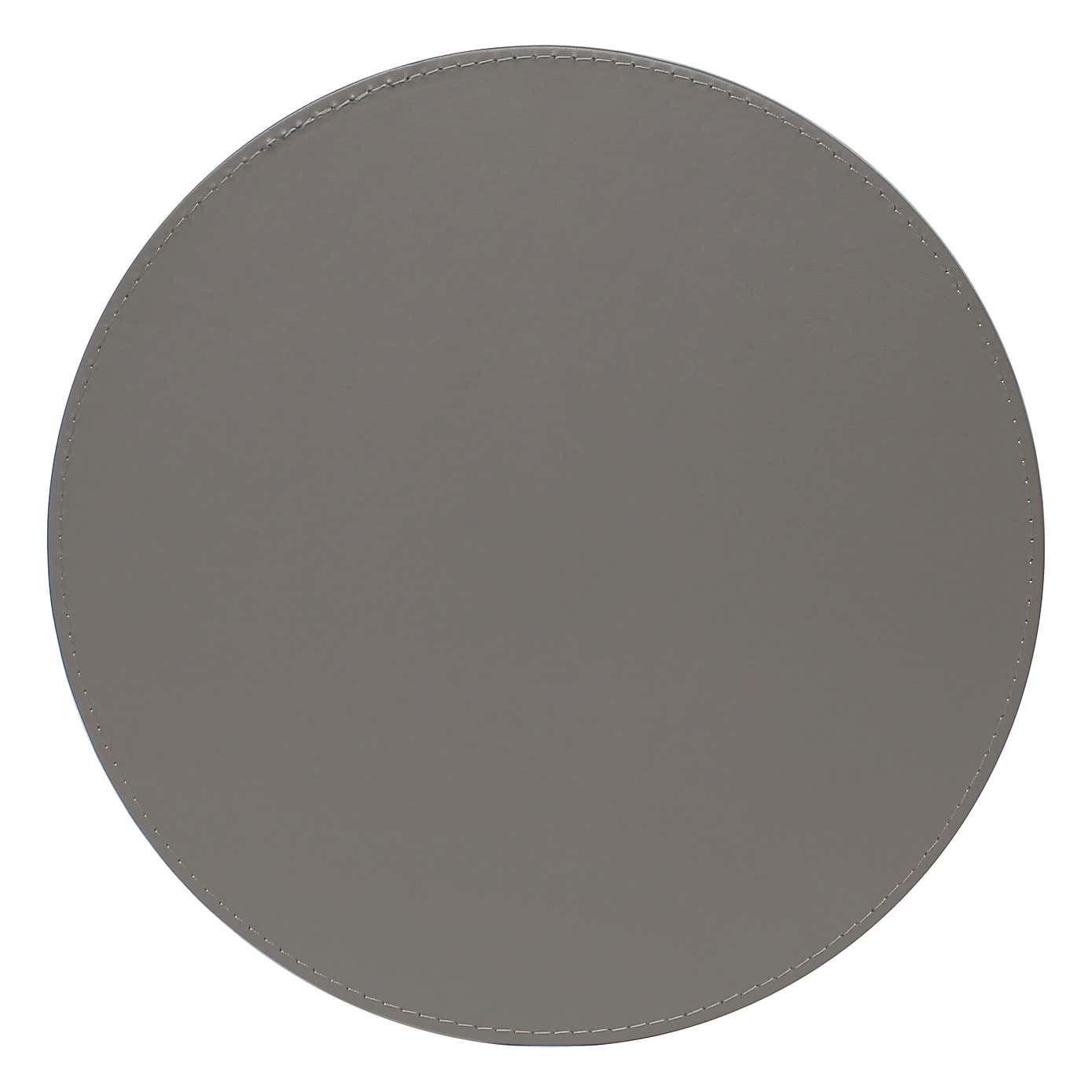 Pack of 4 Reversible Grey Faux Leather Placemats