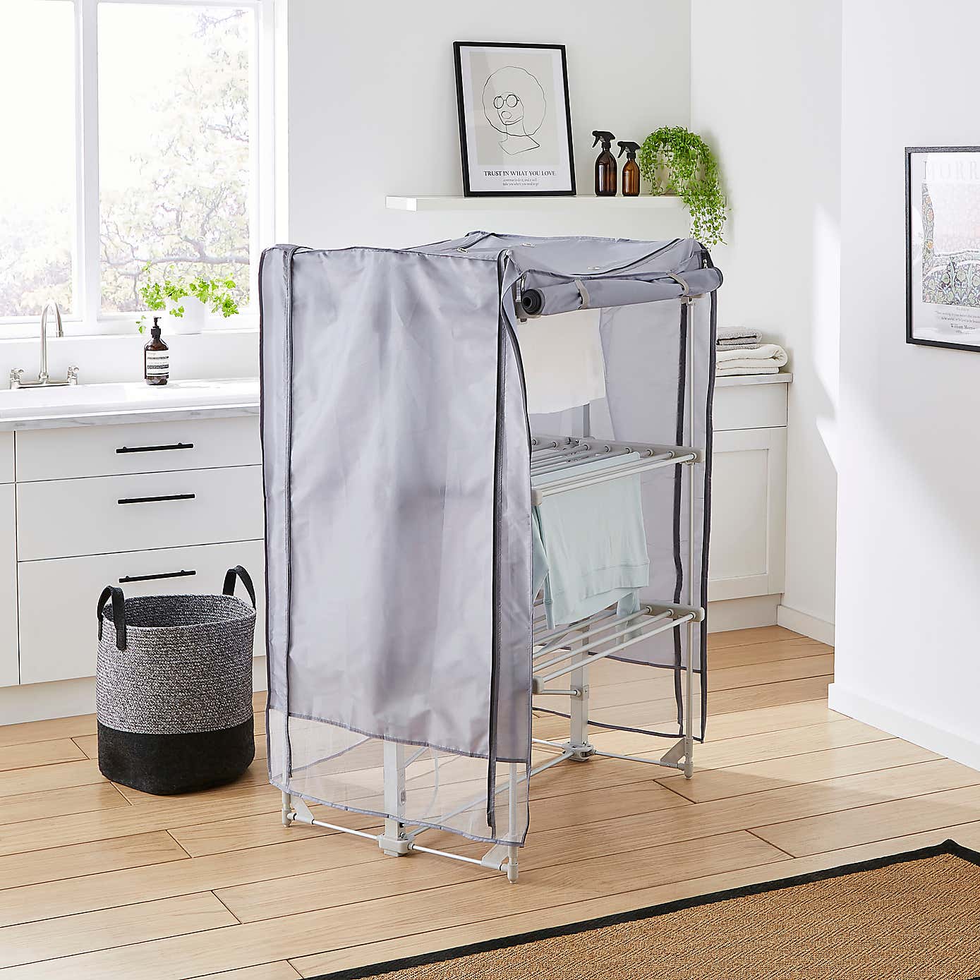 Extra Large 3 Tier Square Heated Airer and Cover