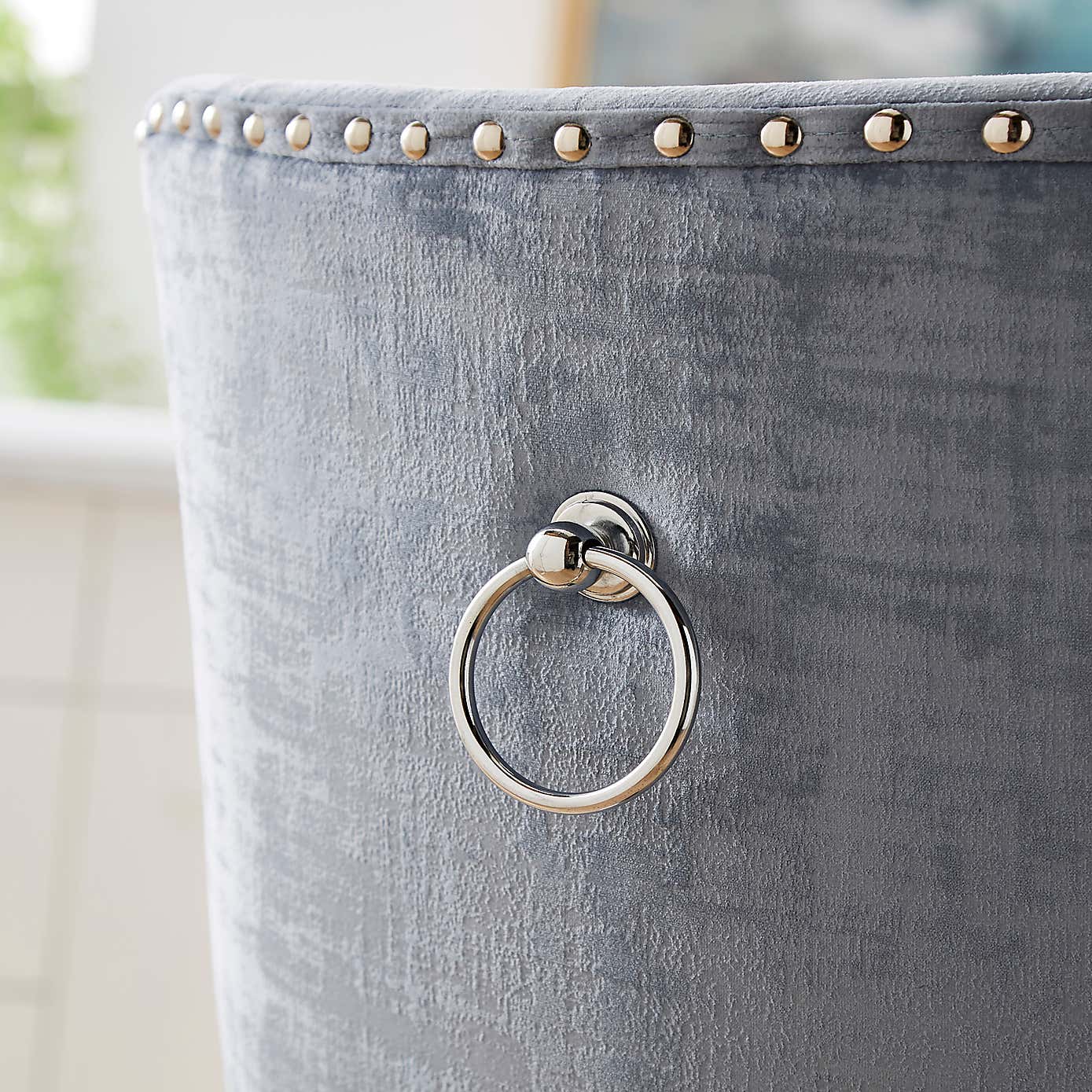 Selena Distressed Velvet Bar Stool