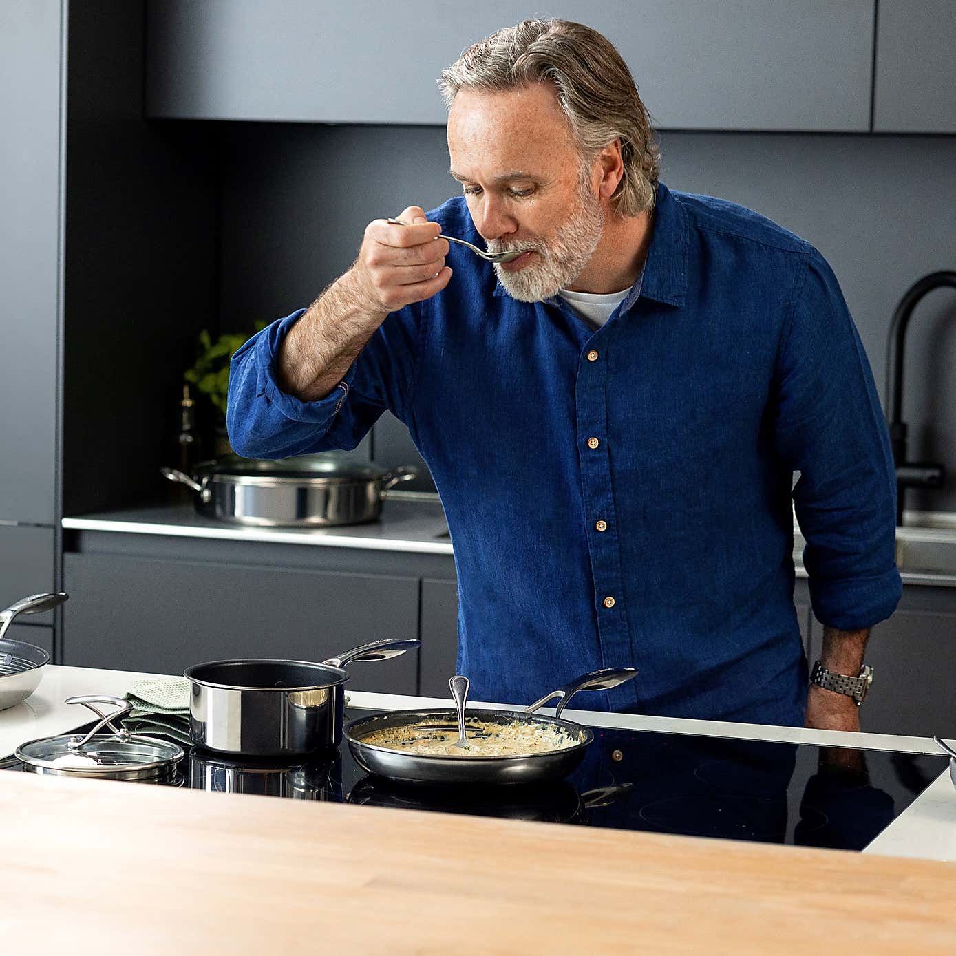 Circulon C Series Non-Stick Tri-Ply Stainless Steel Saucepan, 16cm