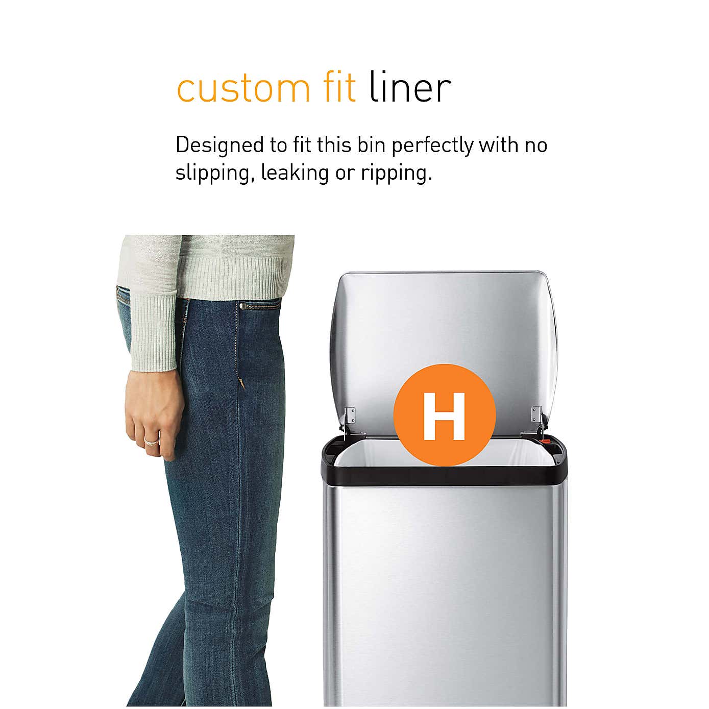 simplehuman 30 Litre Rectangular Pedal Bin