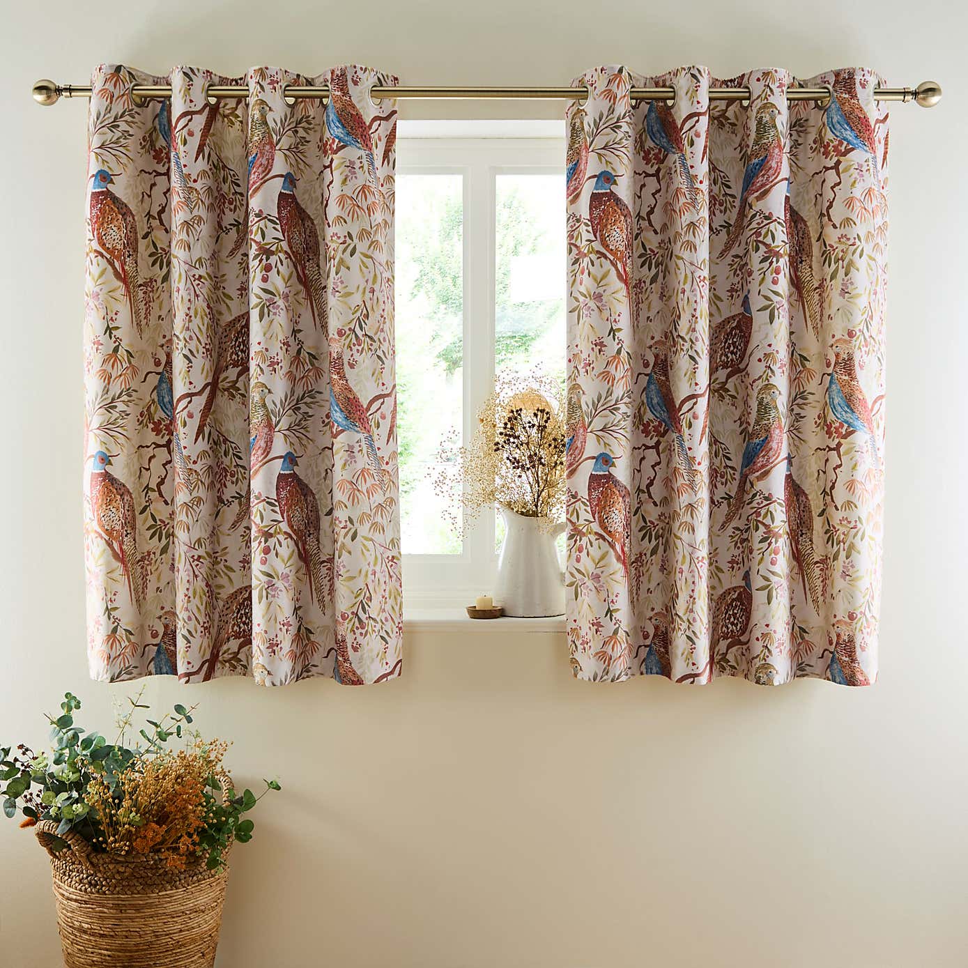 Woodland Pheasant Eyelet Curtains