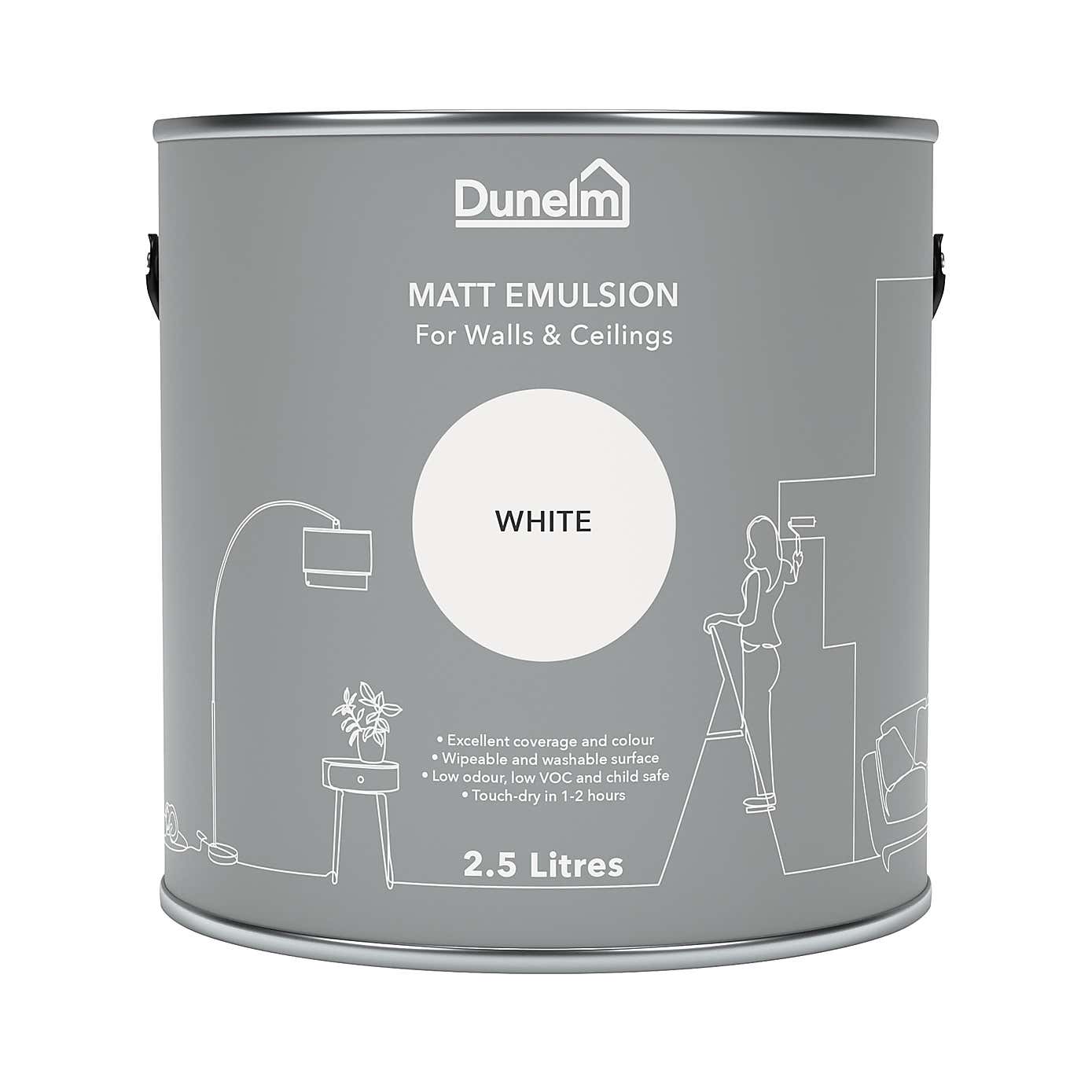 Dunelm Brilliant White Matt Emulsion Paint