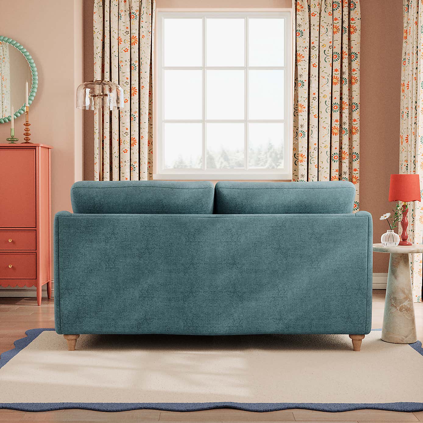Hattie Tonal Plush Chenille 2 Seater Sofa