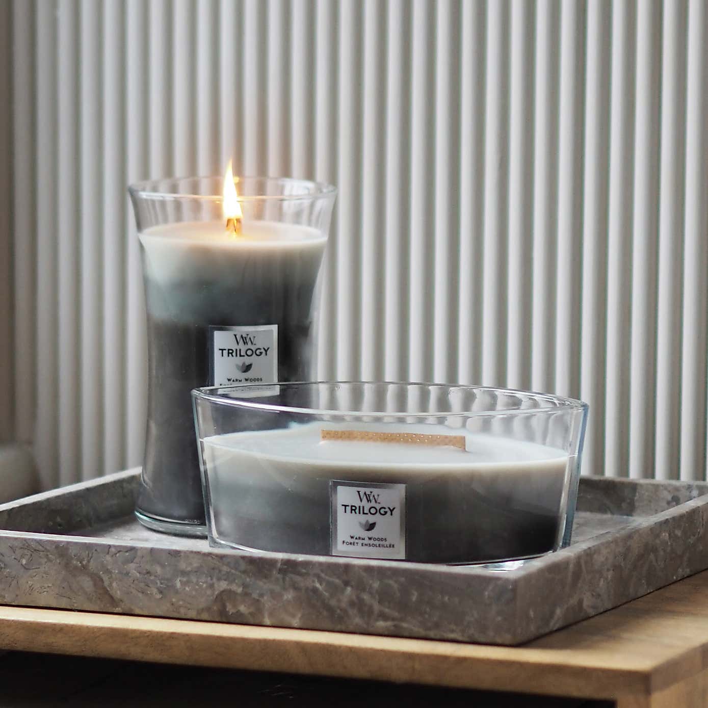 Woodwick Warm Woods Ellipse Trilogy Candle