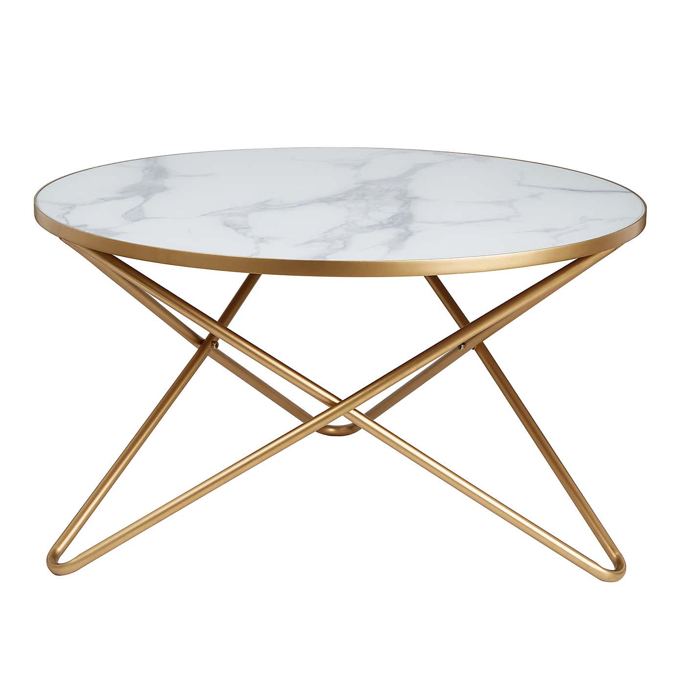 Zoey White Marble Effect Coffee Table