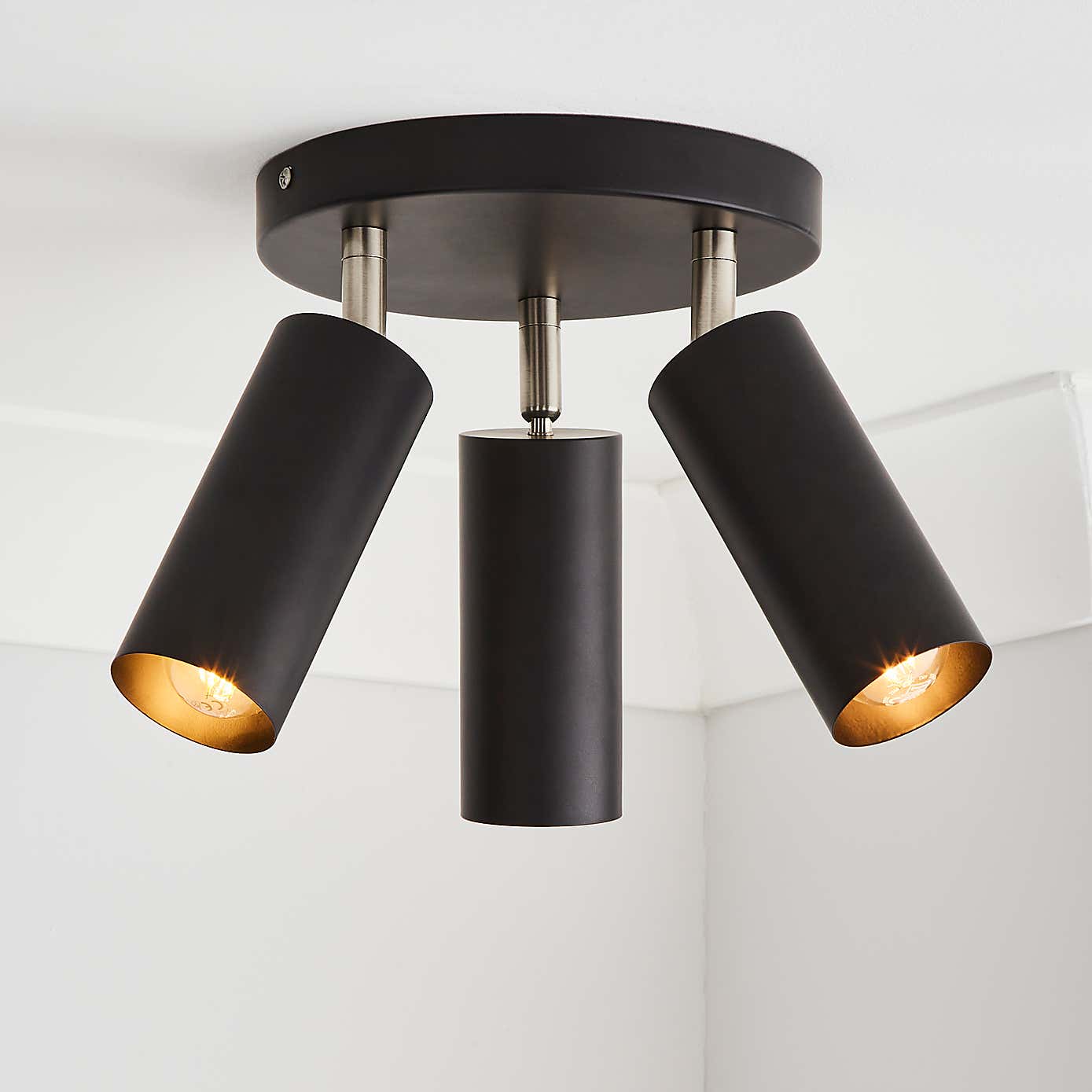 Leila 3 Light Semi Flush Ceiling Fitting