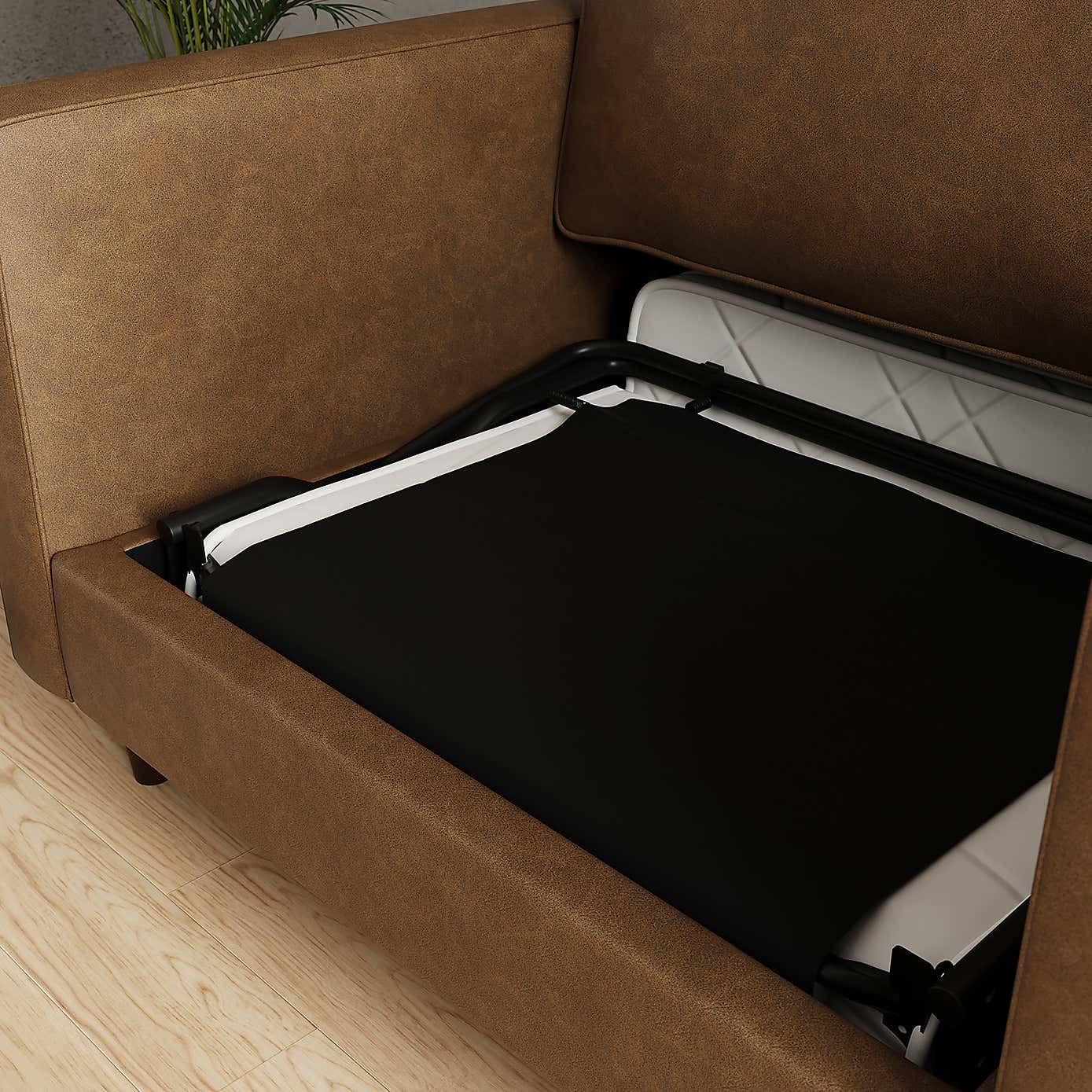 Zoe Faux Leather Snuggle Single Sofa Bed