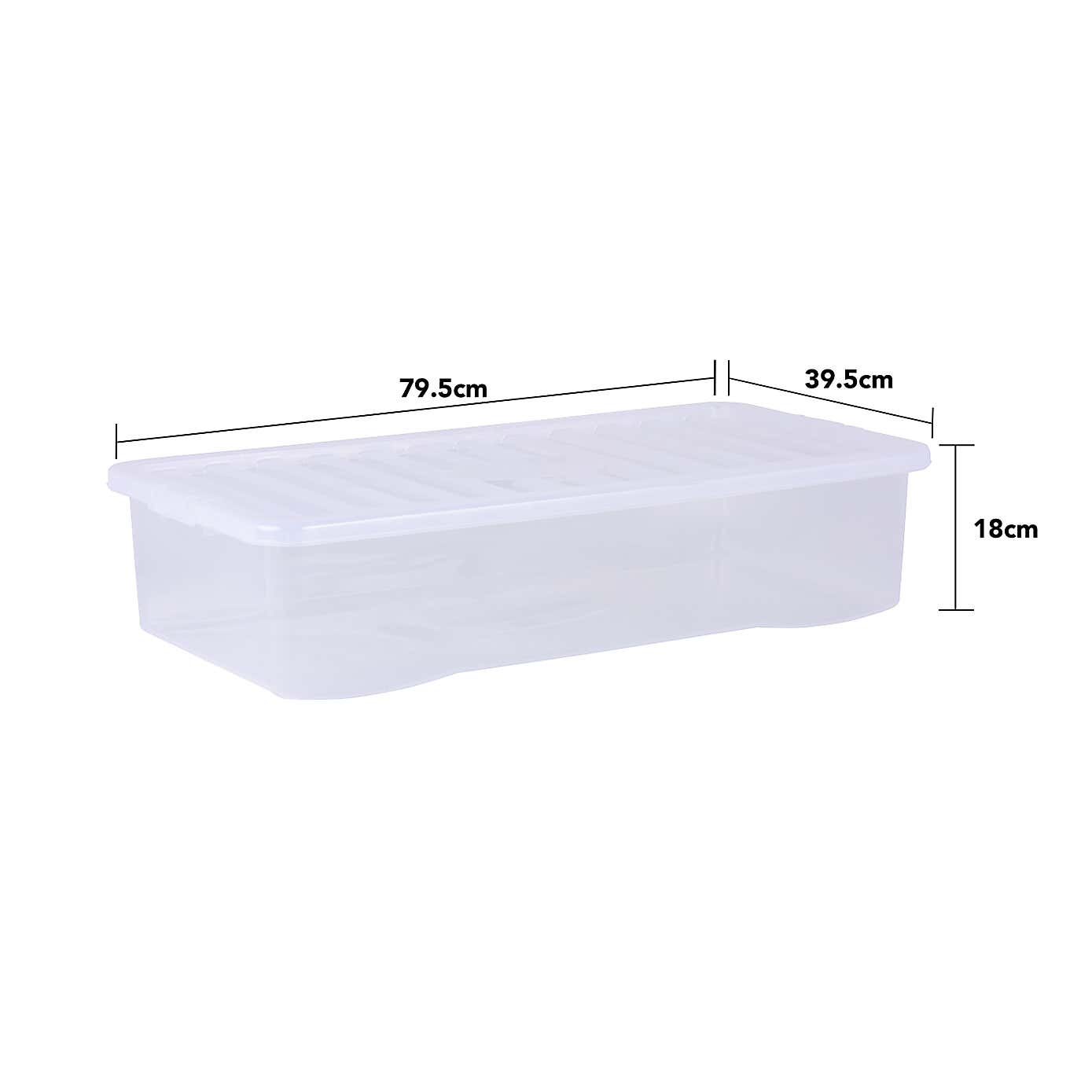 Wham Crystal Set of 5 Underbed Boxes & Lids