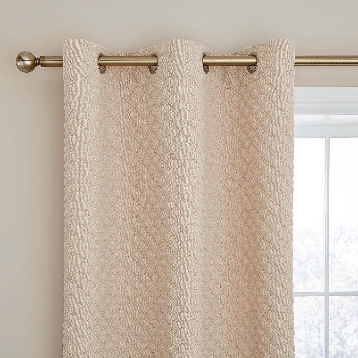 Padded Corduroy Eyelet Curtain