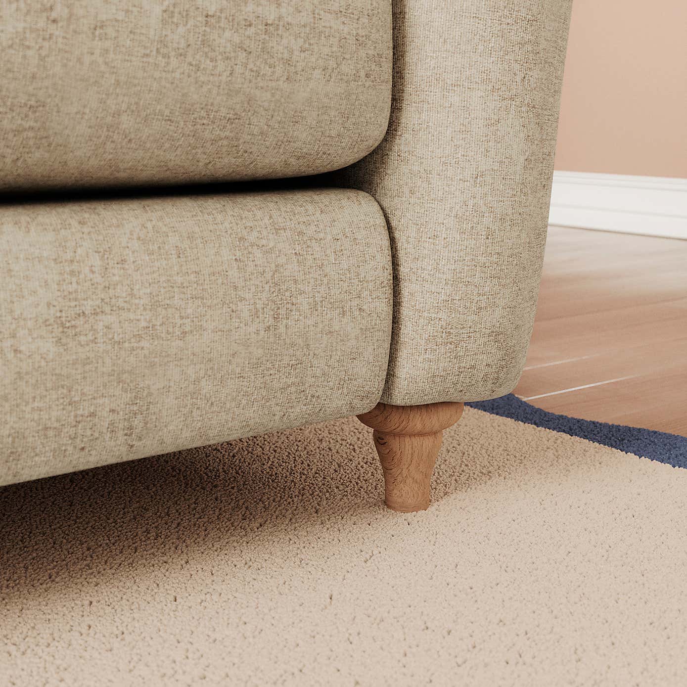 Hattie Tonal Plush Chenille Corner Sofa