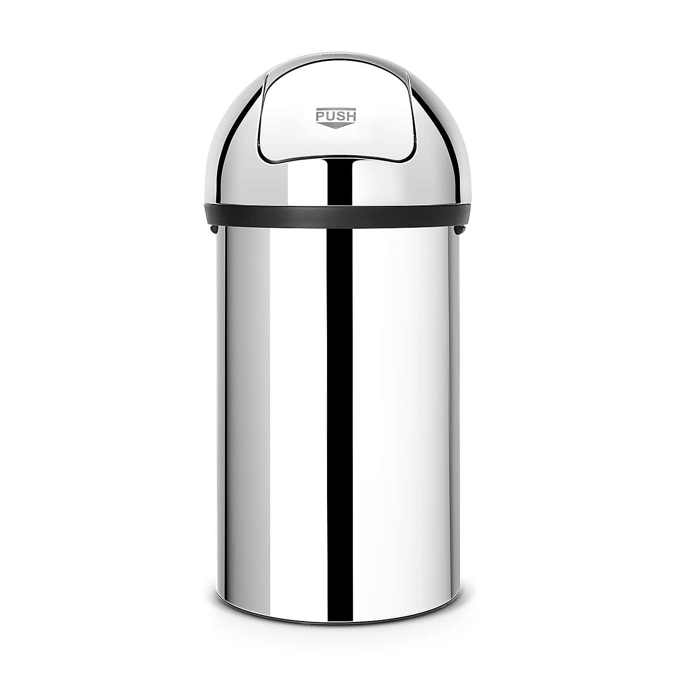 Brabantia 60 Litre Brilliant Steel Push Bin