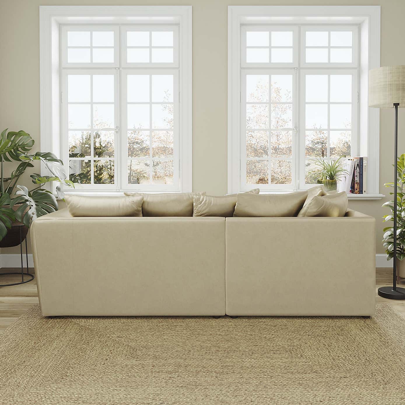 Blake Curved Arm Opulent Velvet Corner Chaise Sofa