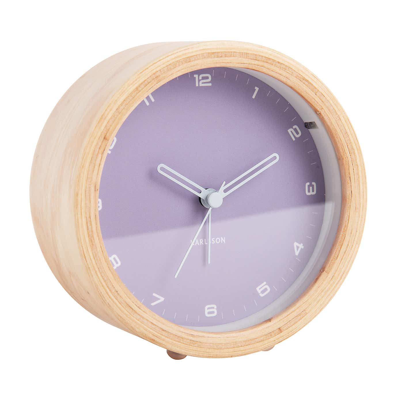 Karlsson Gentle Round Wooden Alarm Clock