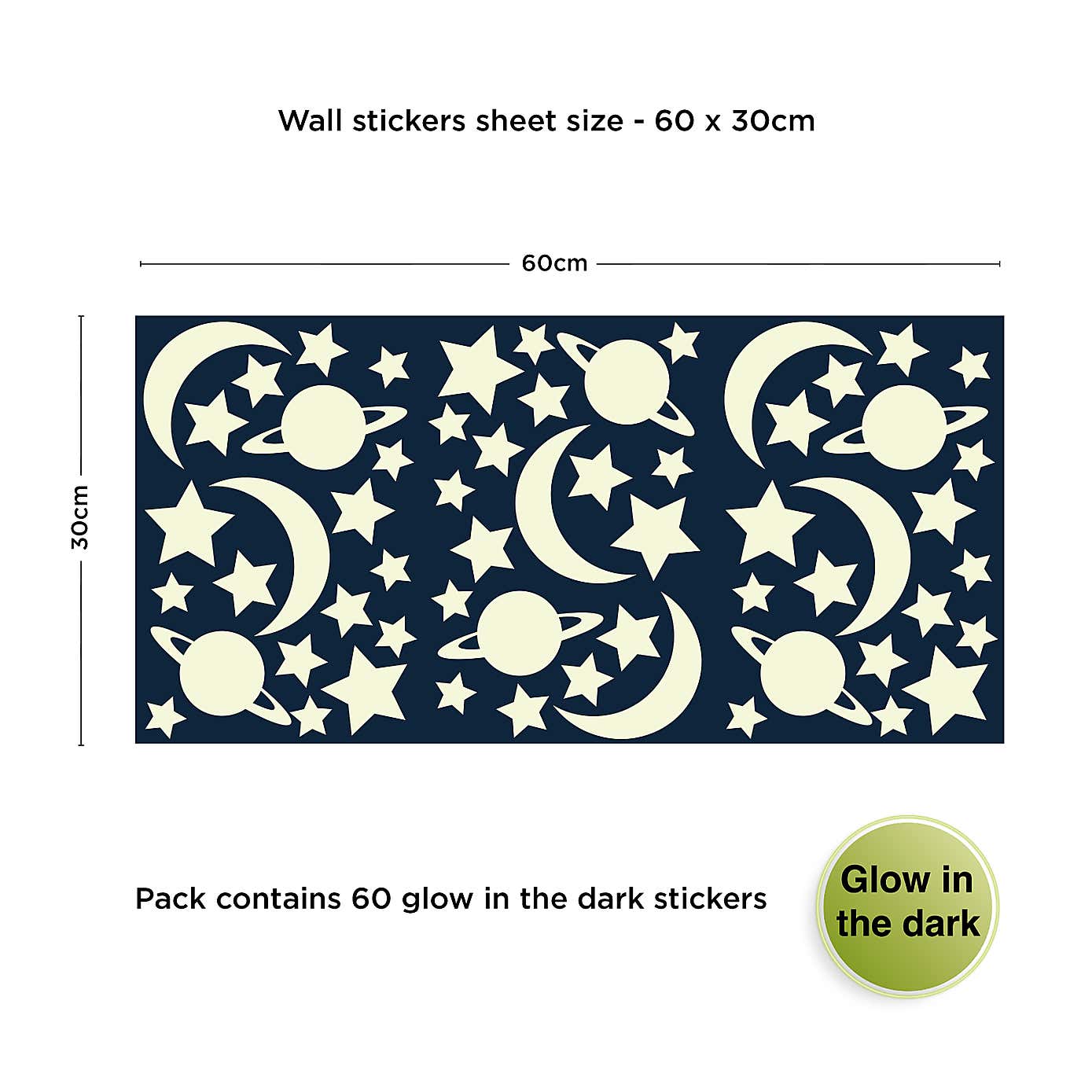 Glow in the Dark Star Wall Stickers