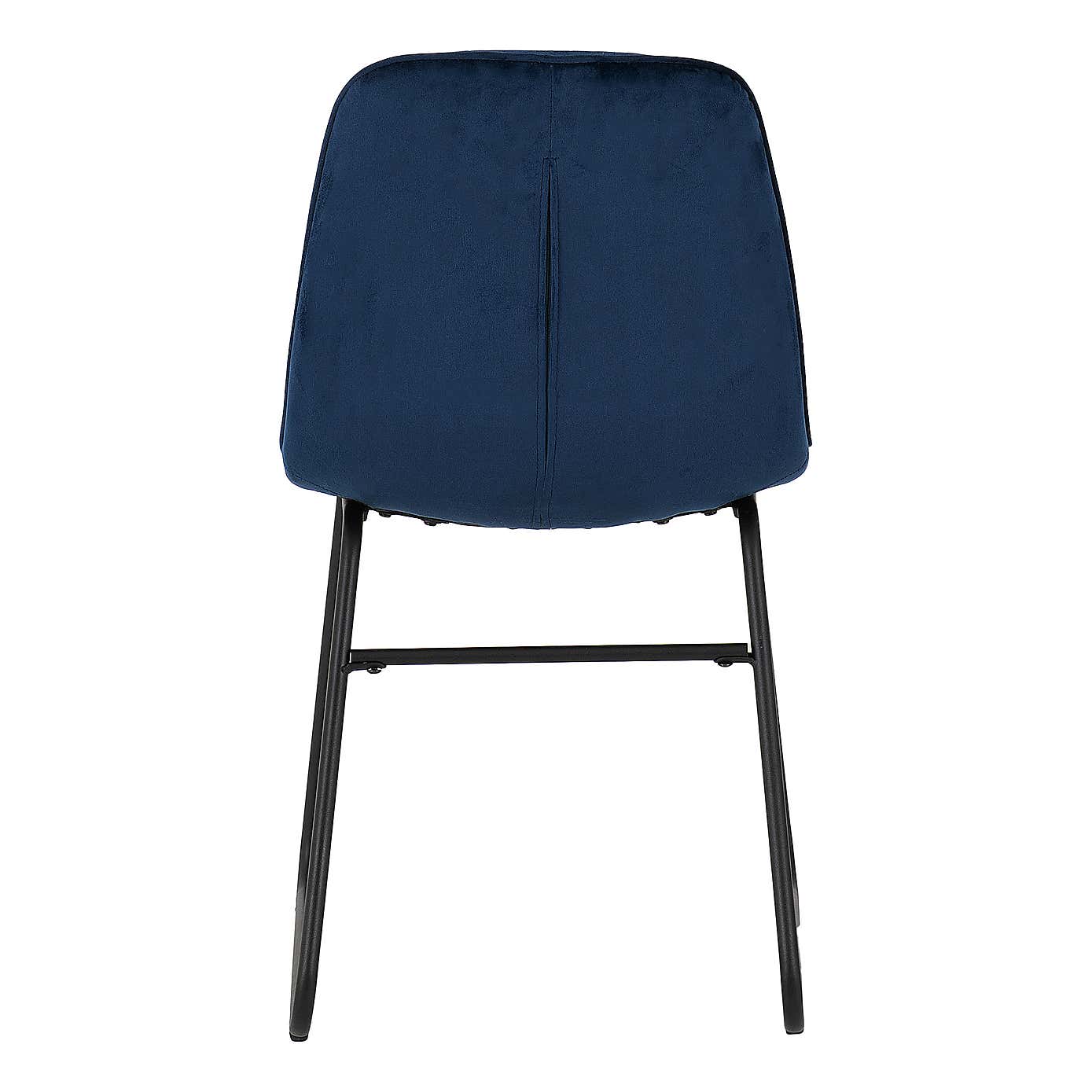 Lukas Set of 2 Dining Chairs Grey Velvet