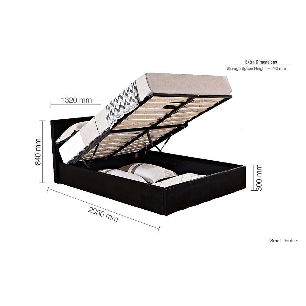 Berlin Faux Leather Ottoman Bed Frame