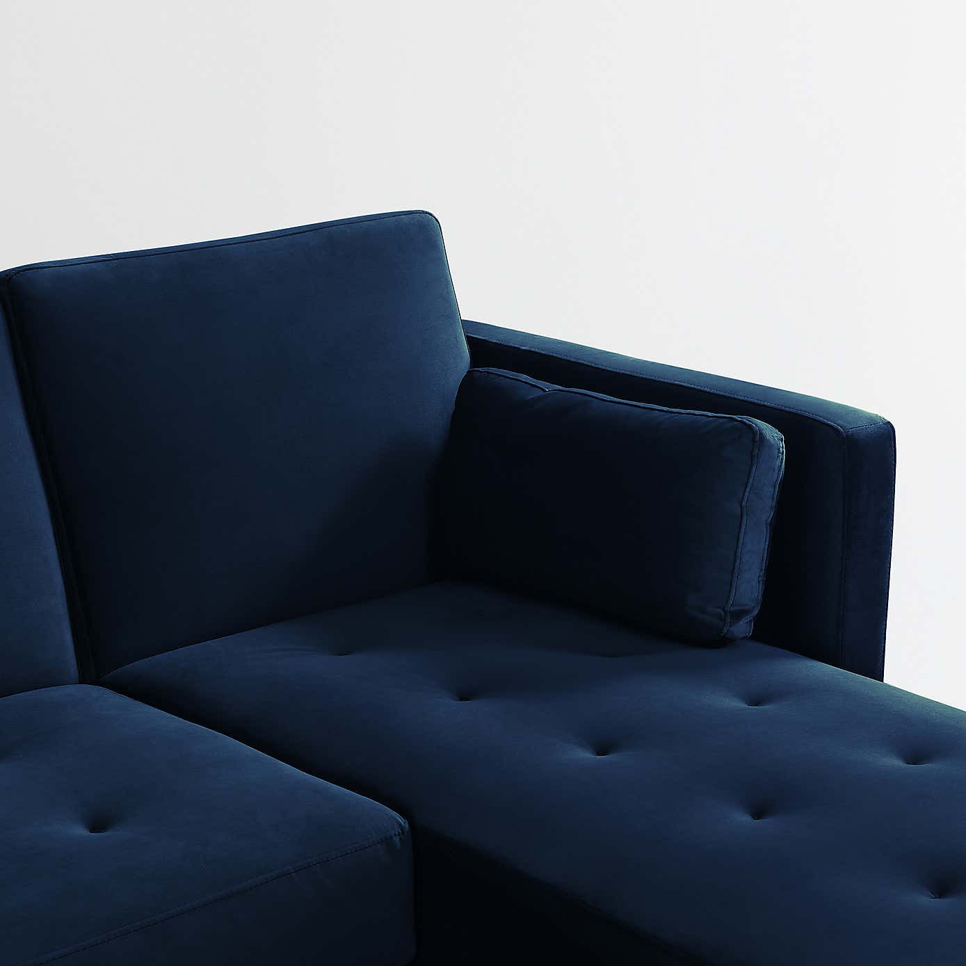 Selma Velvet Corner Double Sofa Bed