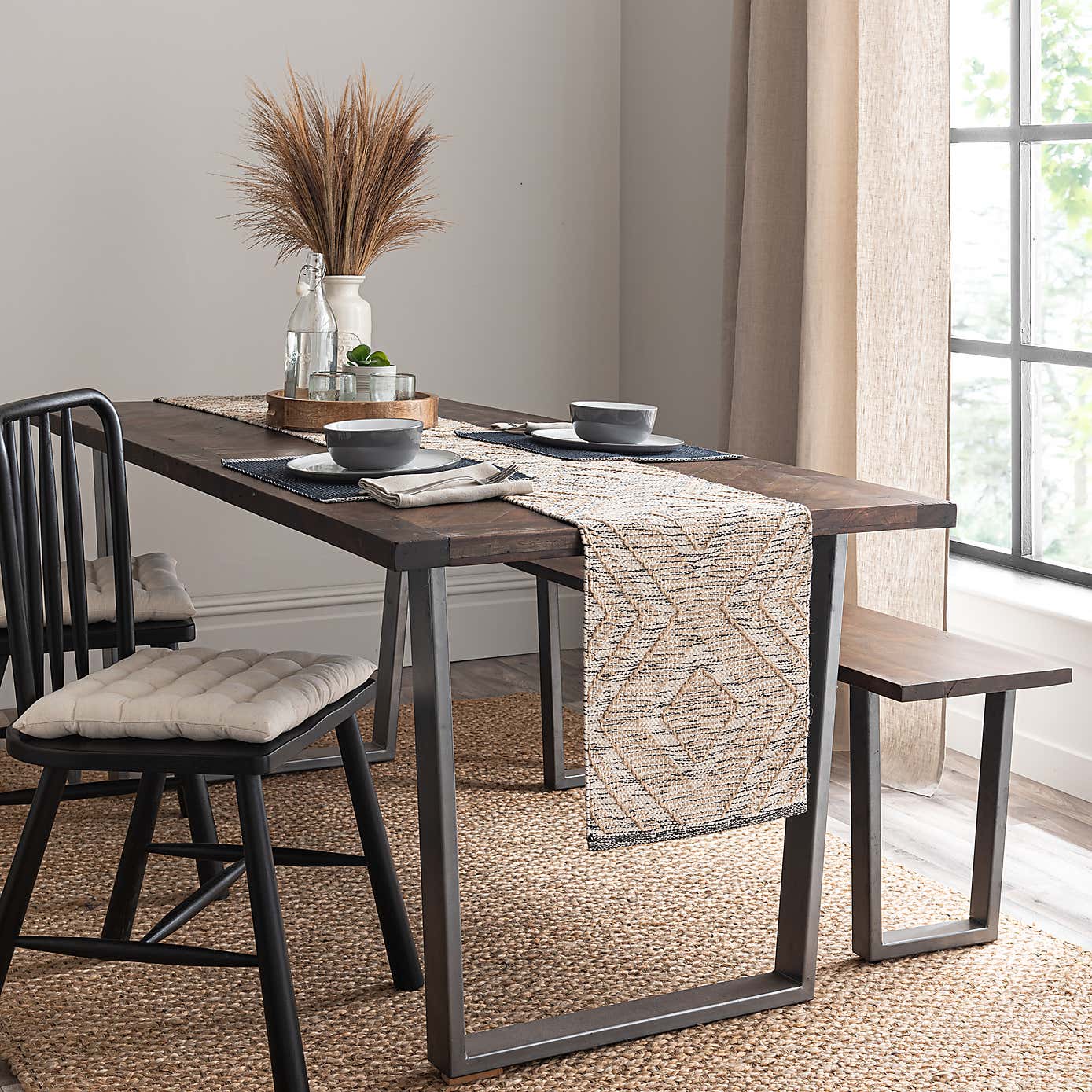 Aztec Jute Table Runner