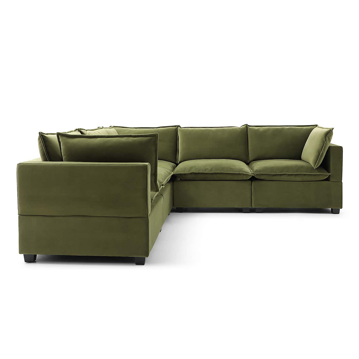 Moda Corner Modular Sofa, Olive Velvet