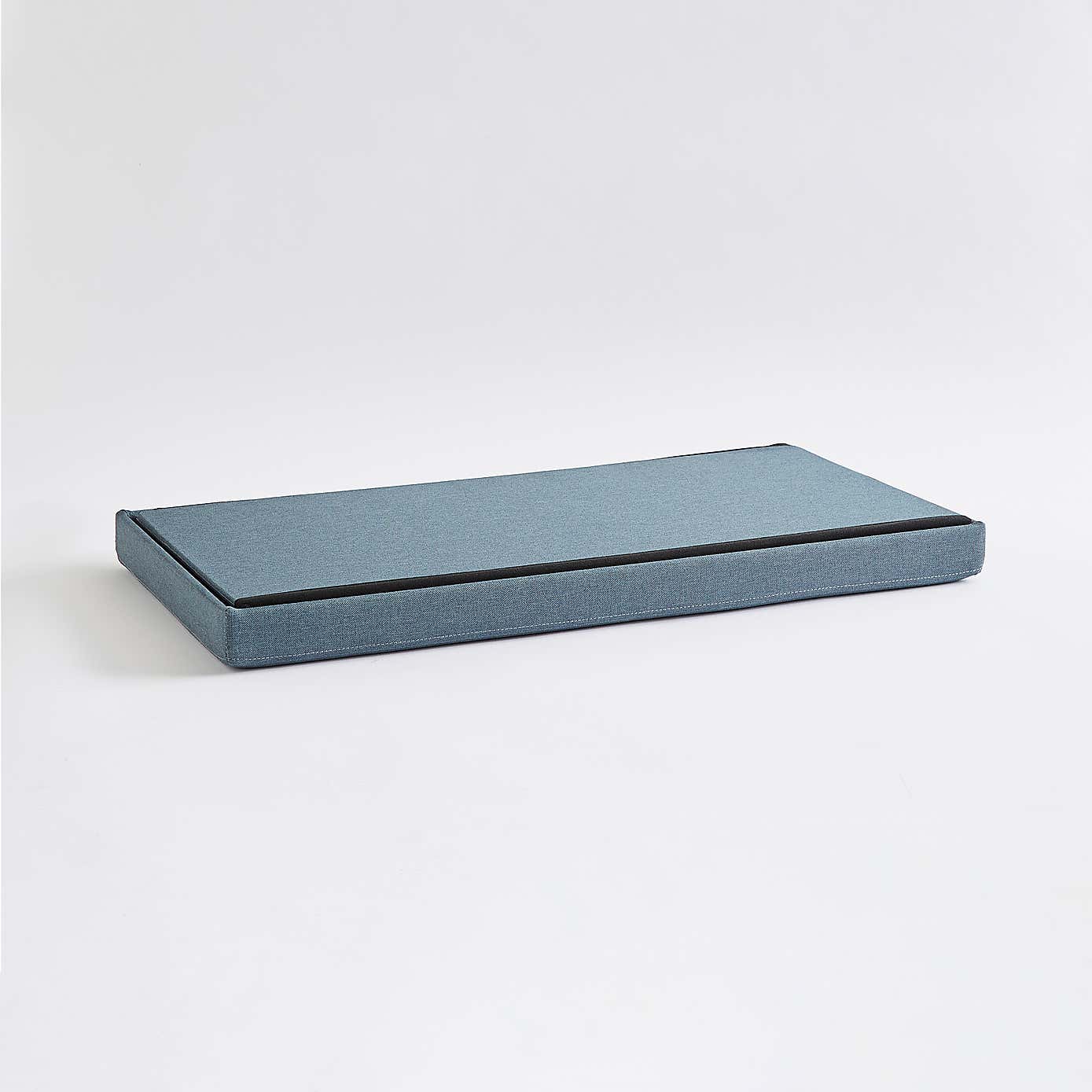 Faux Linen Rectangular Ottoman