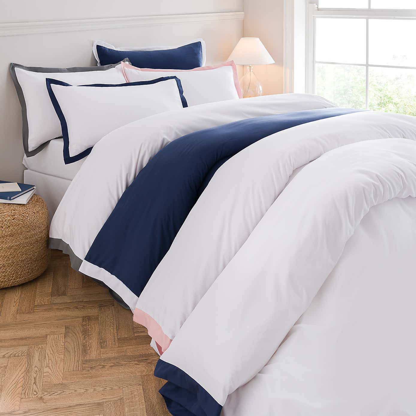 Adair Oxford Edge Duvet Cover & Pillowcase Set