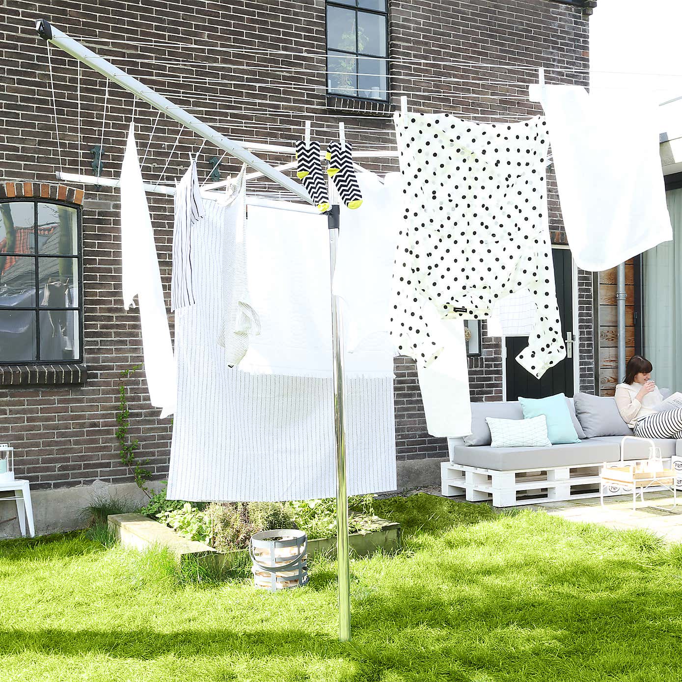 Brabantia 50 Metre 4 Arm Top Spinner Rotary Washing Line