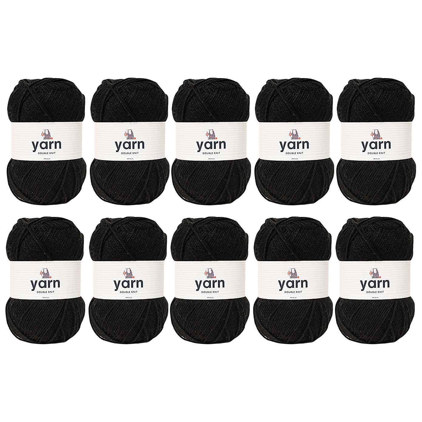 Pack of 10 DK Yarn 100g Balls