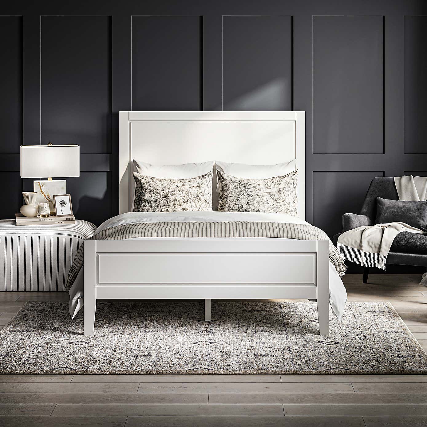 Ryder Chalk Stripe Pouffe