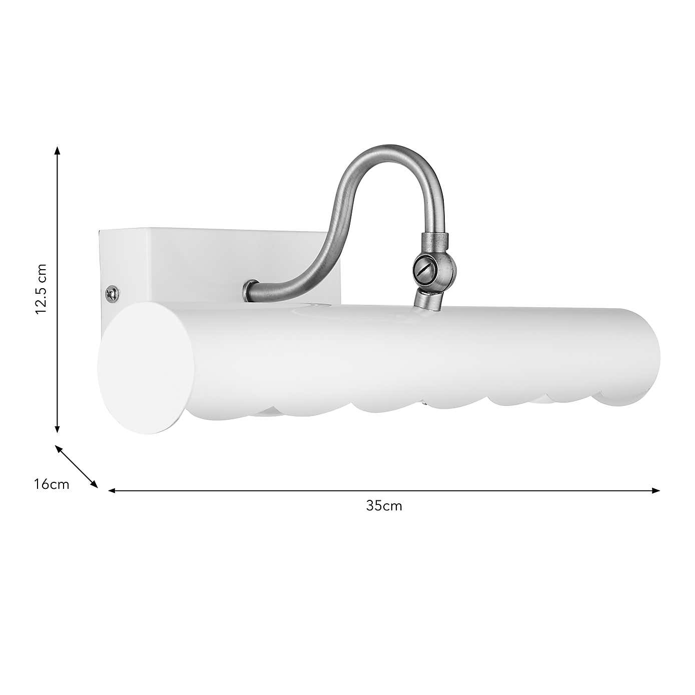 Remi Scalloped 2 Light Adjustable Picture Wall Light