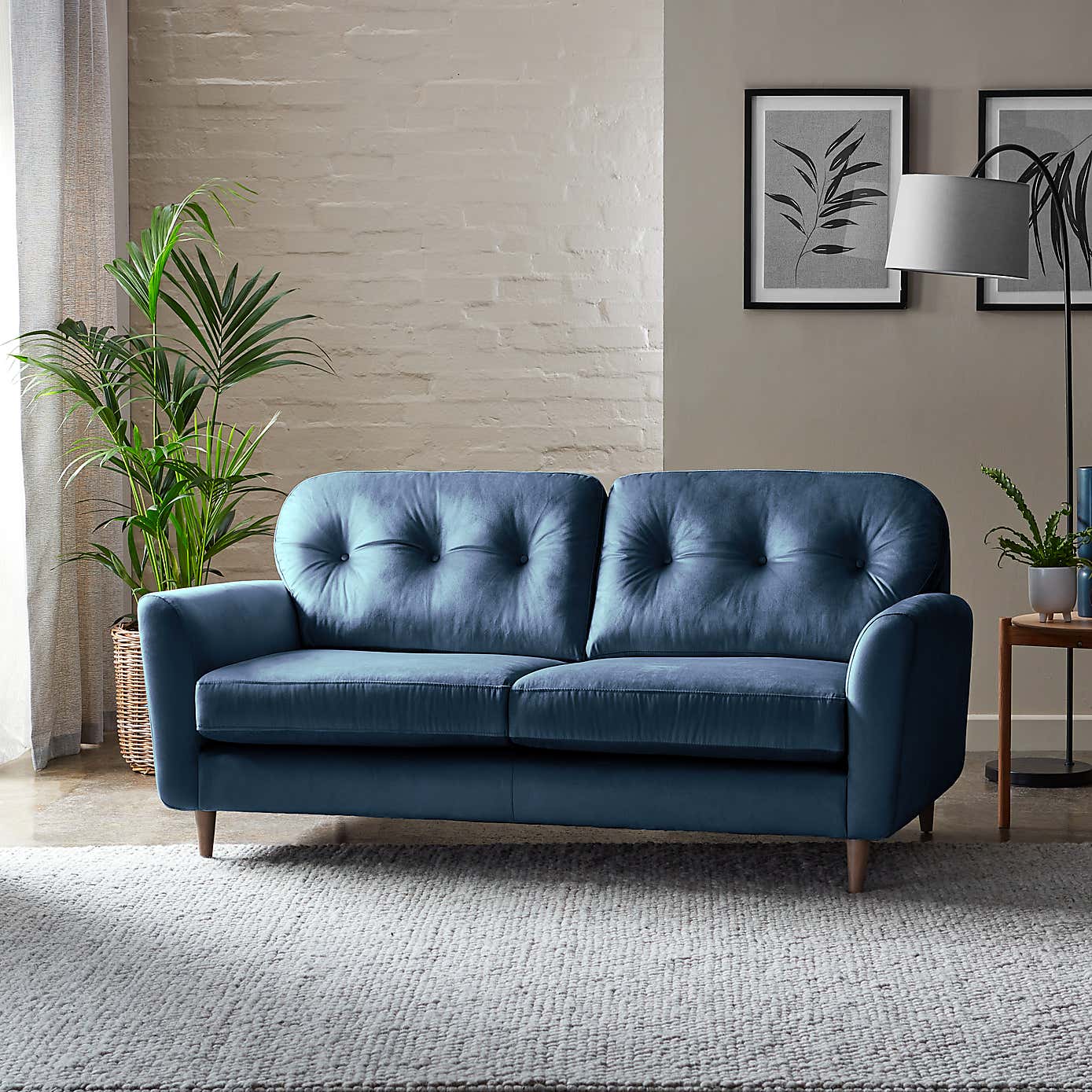 Sven Opulent Velvet 3 Seater Sofa