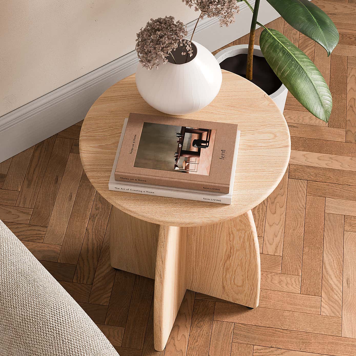 Effy Side Table, Natural Wood Effect
