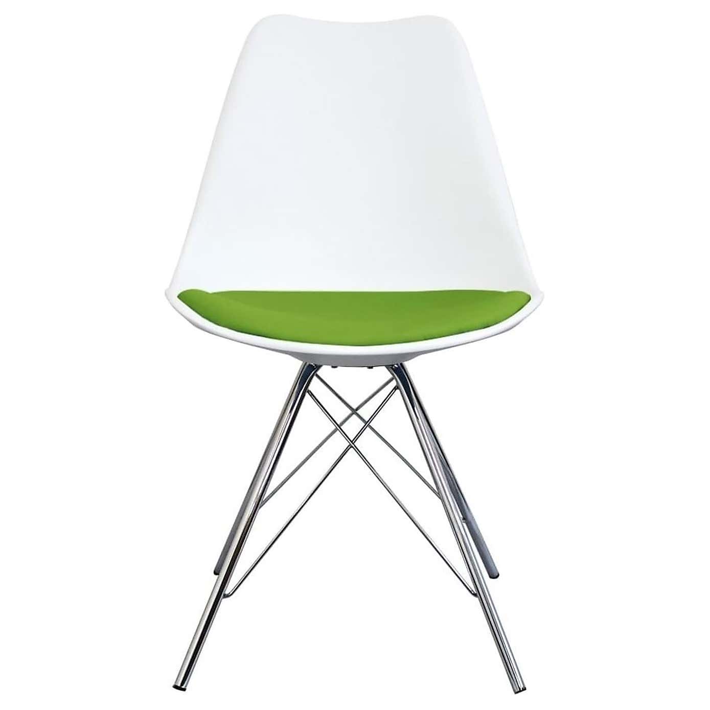 Fusion Living Soho White Plastic Dining Chair