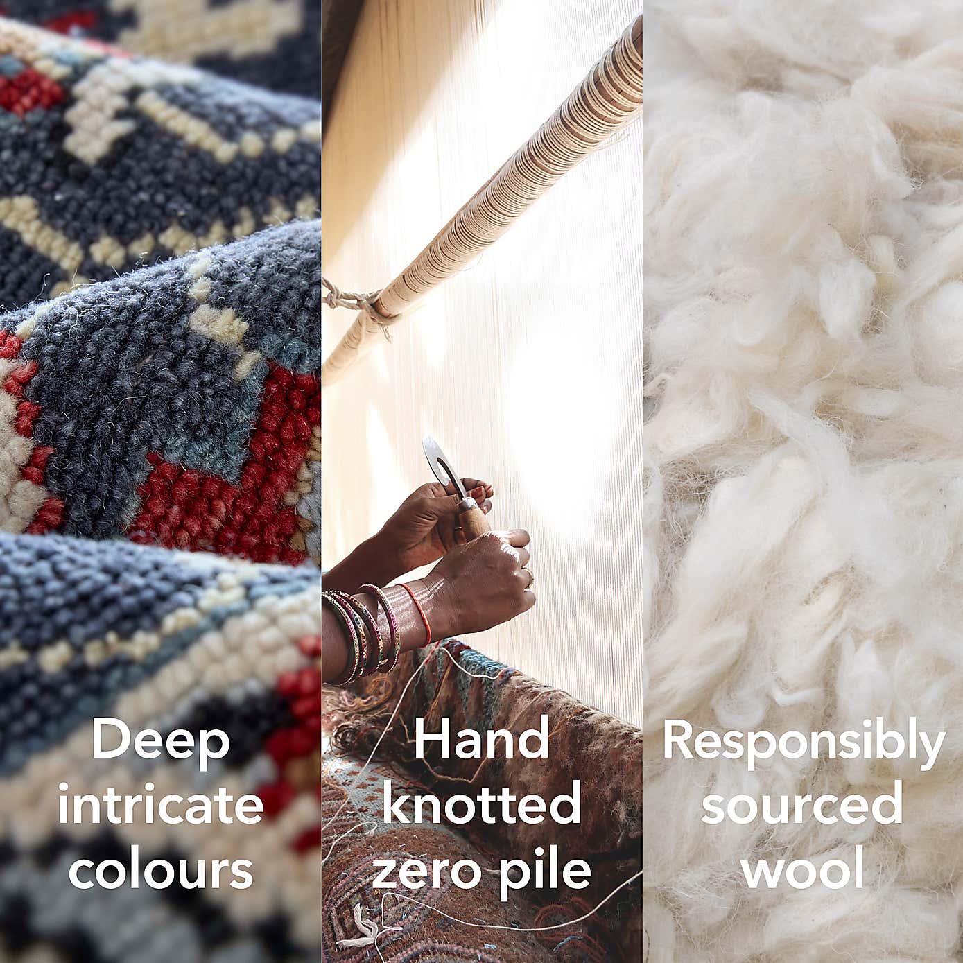 Farida Premium Hand-Knotted Floral Wool Rug