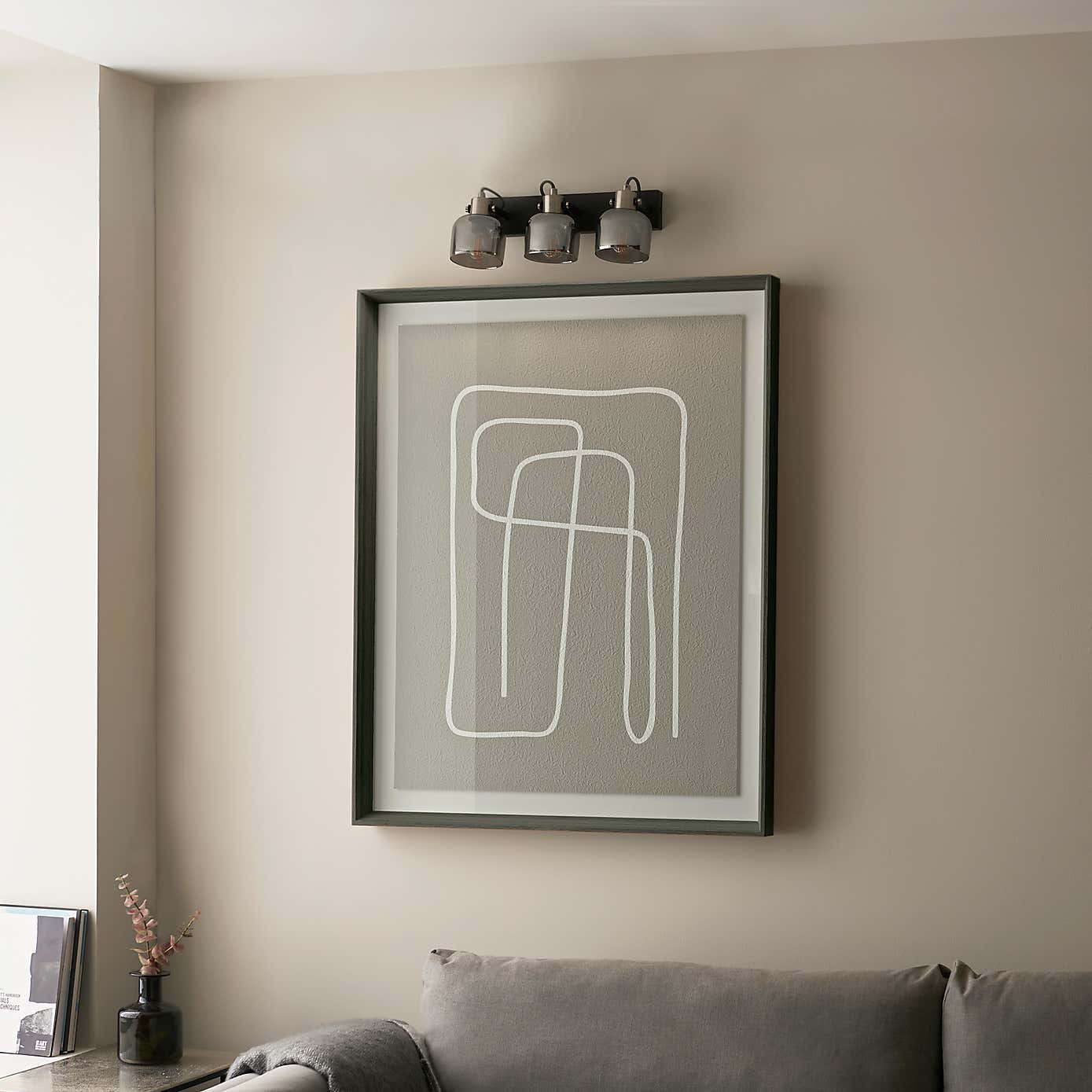 Palazzo 3 Light Smoked Glass Spotlight Bar