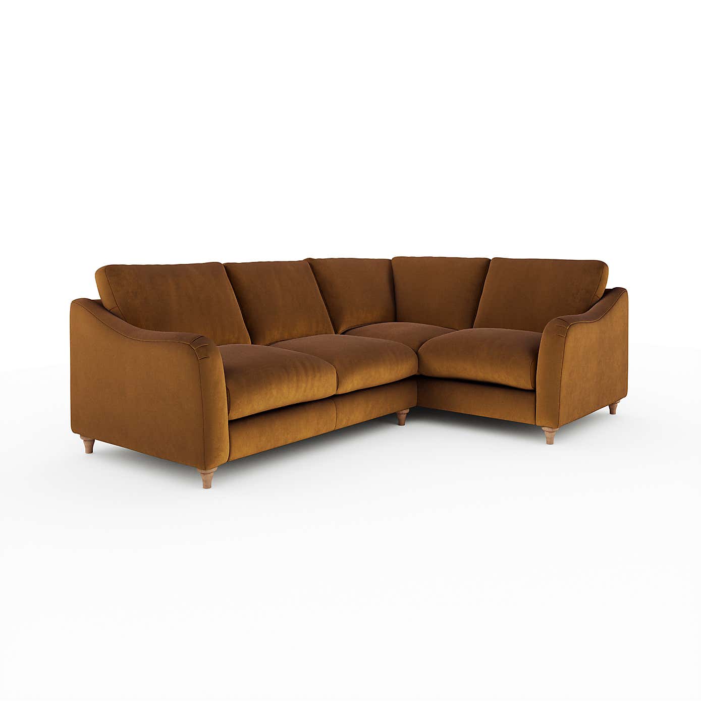 Hattie Matte Plush Velvet Corner Sofa