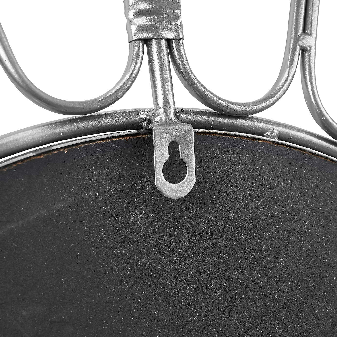 Metal Cane Effect Round Wall Mirror