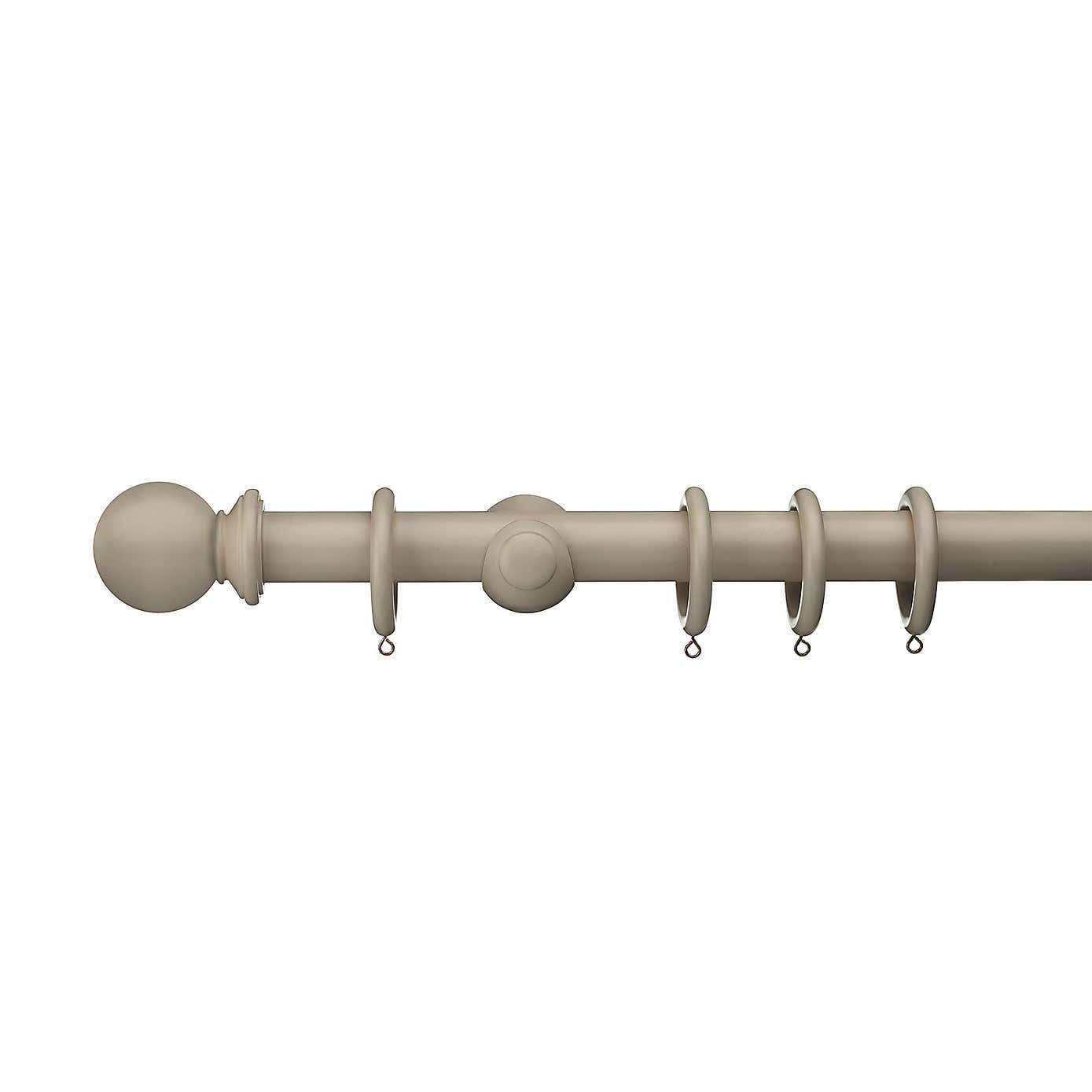 Sherwood Ball Finial Wooden Curtain Pole