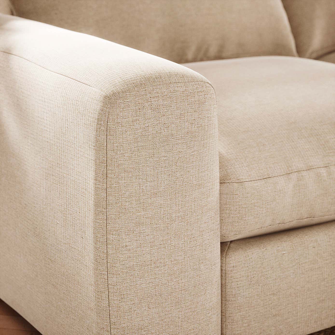 Austin Tonal Weave 4 Seater Sofa, Natural