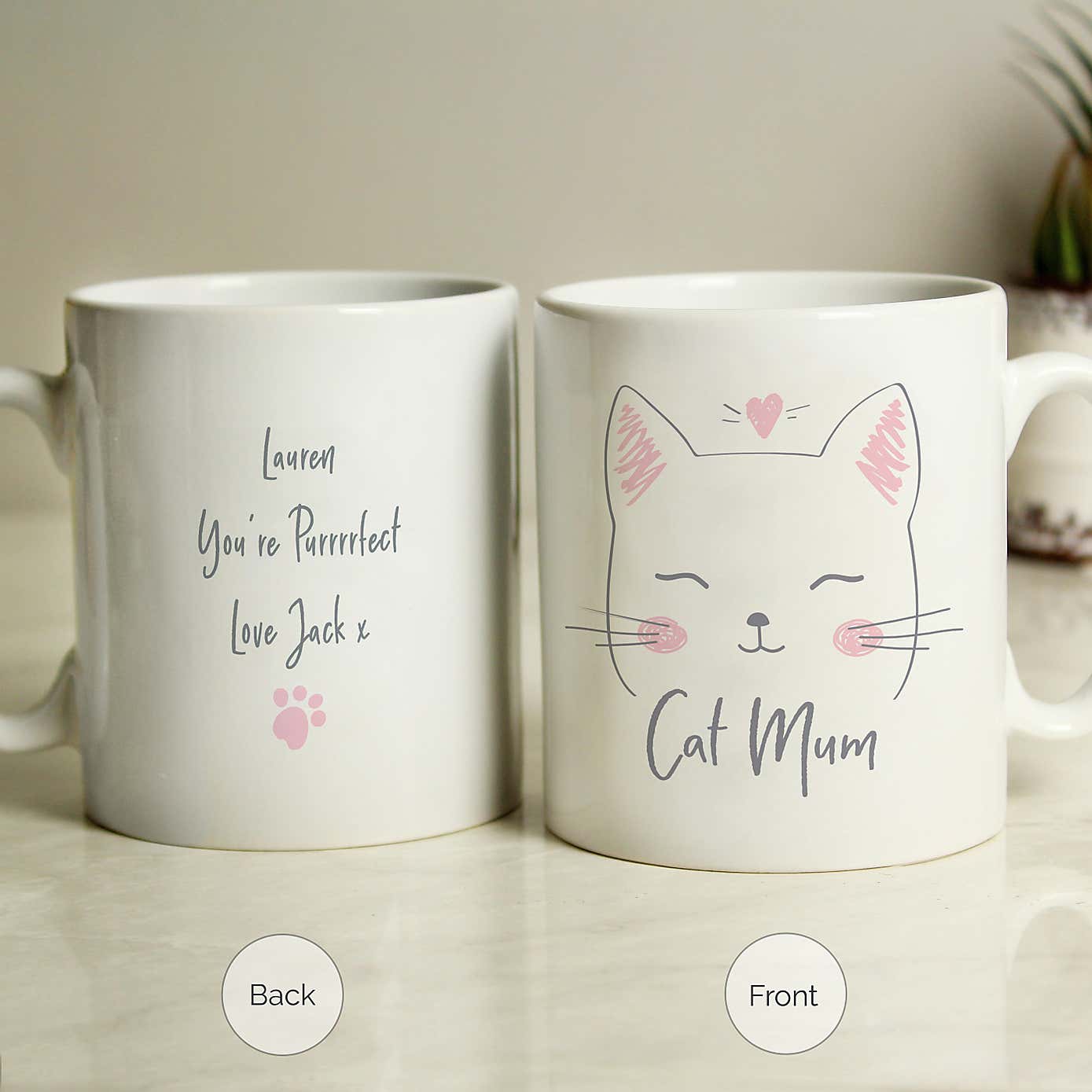 Personalised Cat Mum Mug