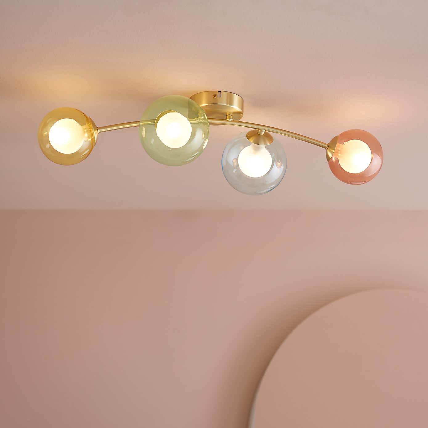 Eliza 4 Light Dimmable Semi Flush Ceiling Light