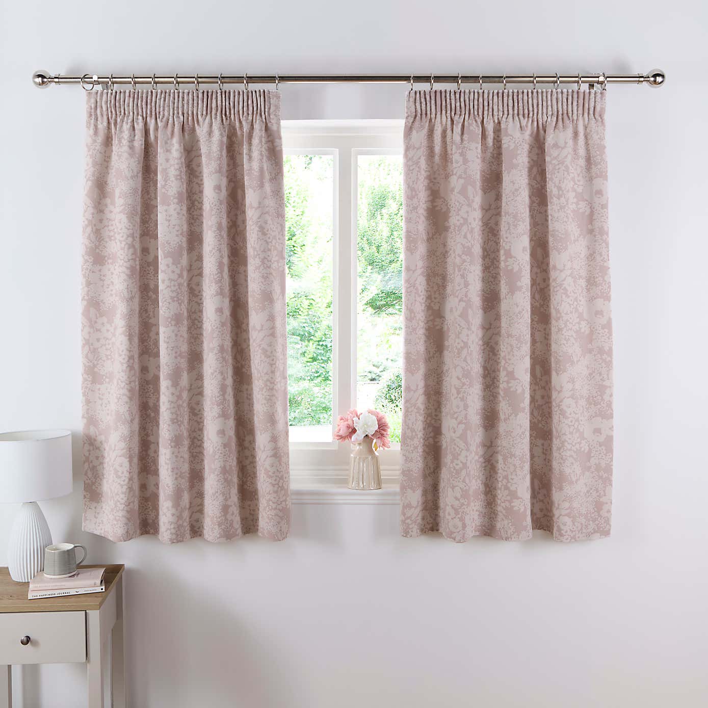 Sofia Floral Pencil Pleat Curtains