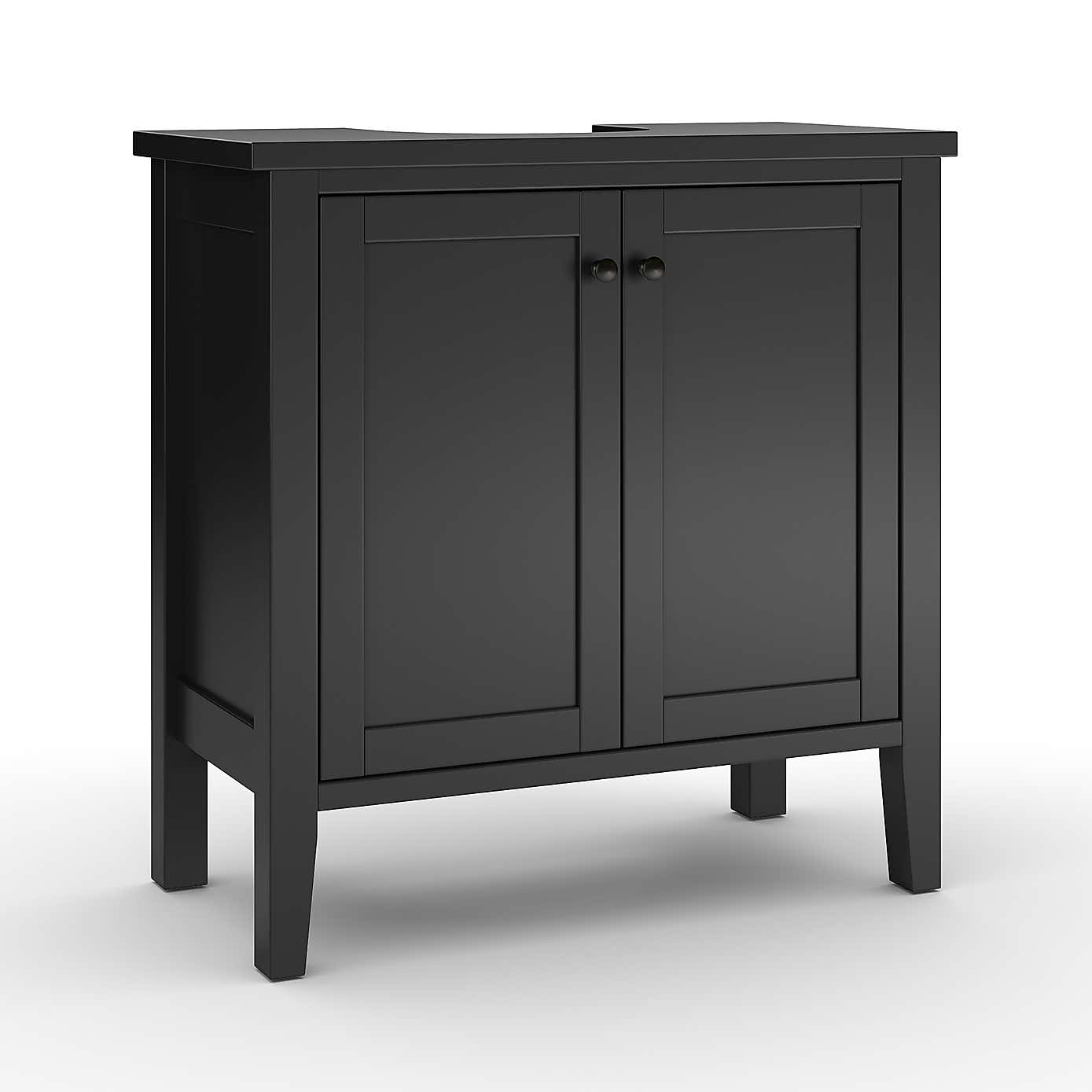 Lynton White Compact Bathroom Under Sink Unit