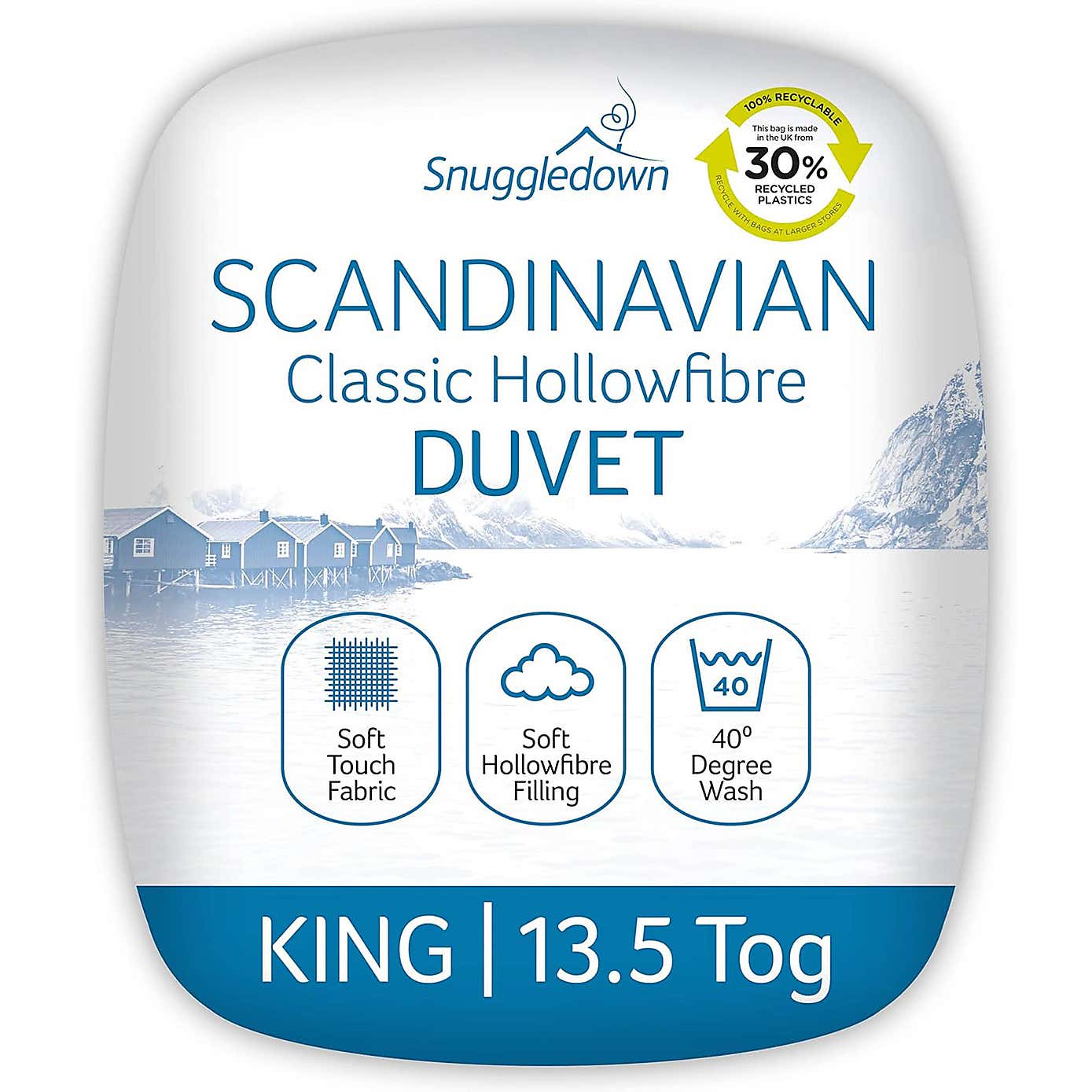 Snuggledown Scandinavian Hollowfibre 13.5 Tog Winter Duvet