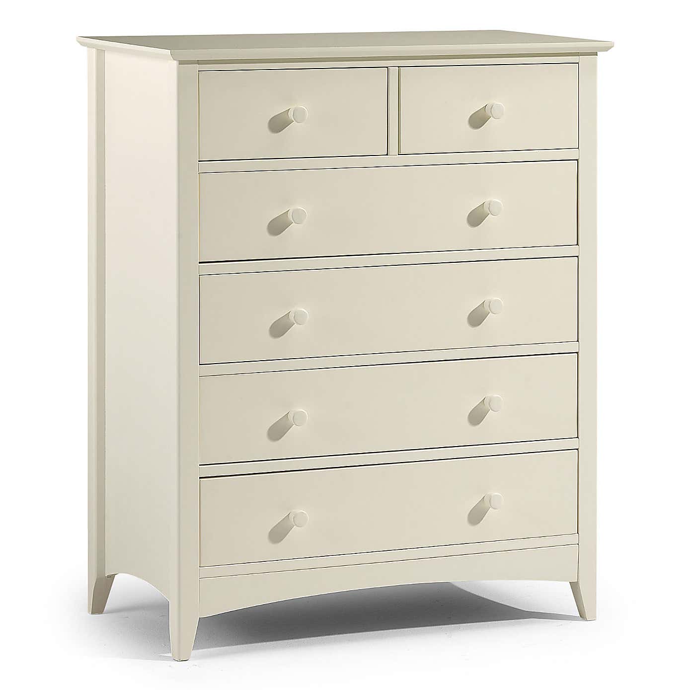 Cameo Stone White 6 Drawer Chest