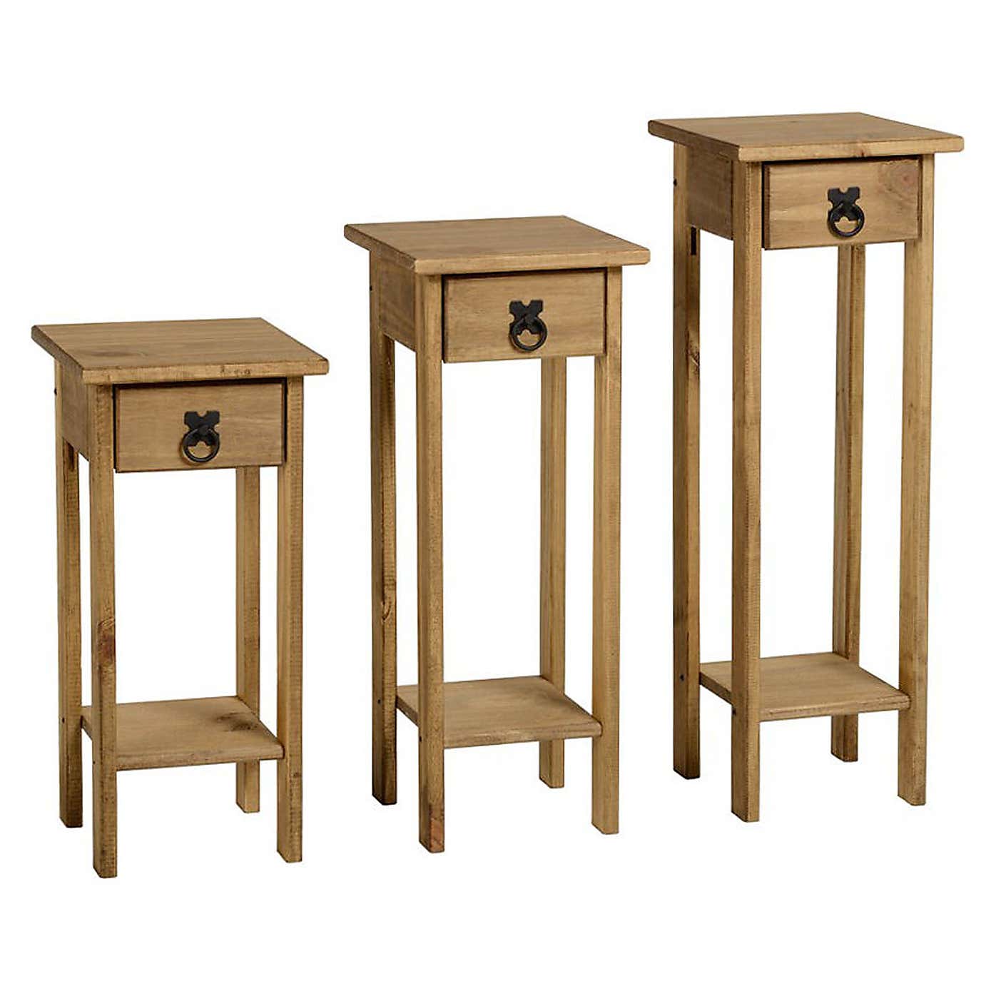 Corona Pine Set of 3 Plant Stands