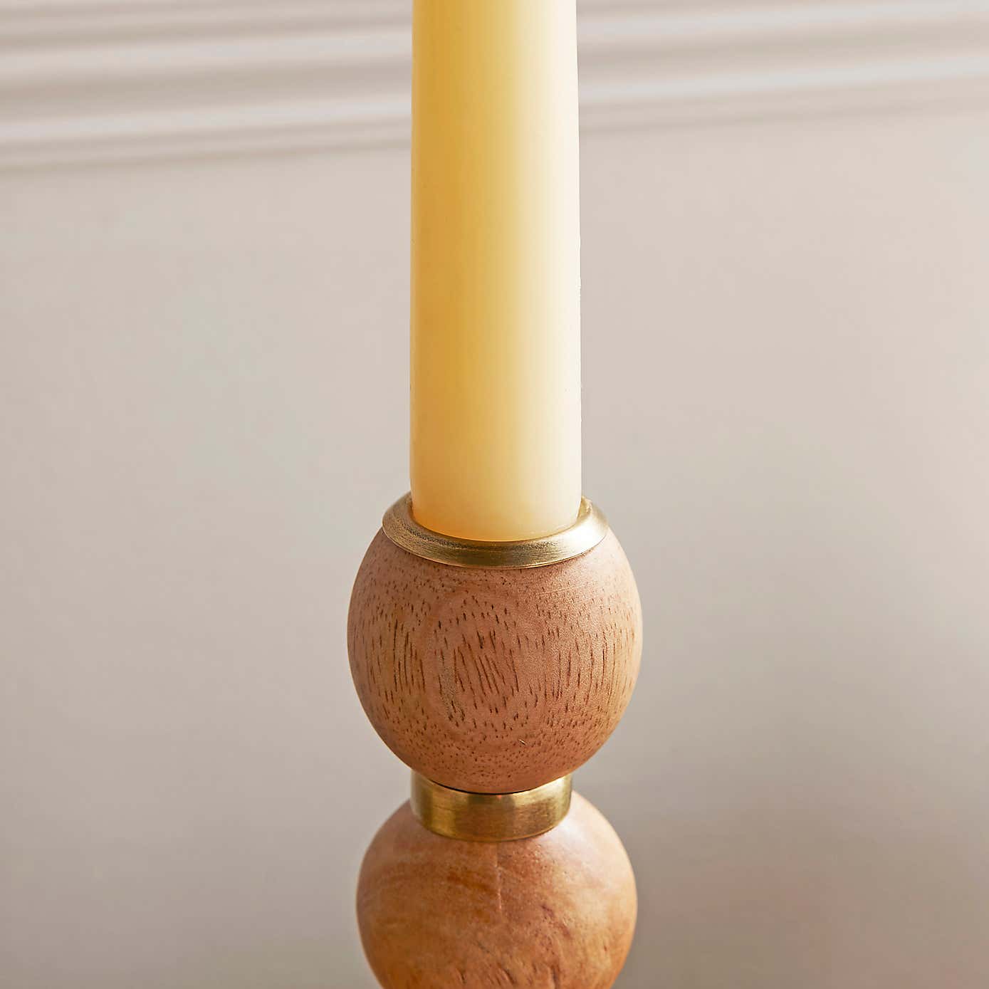 Wooden Candlestick Holder