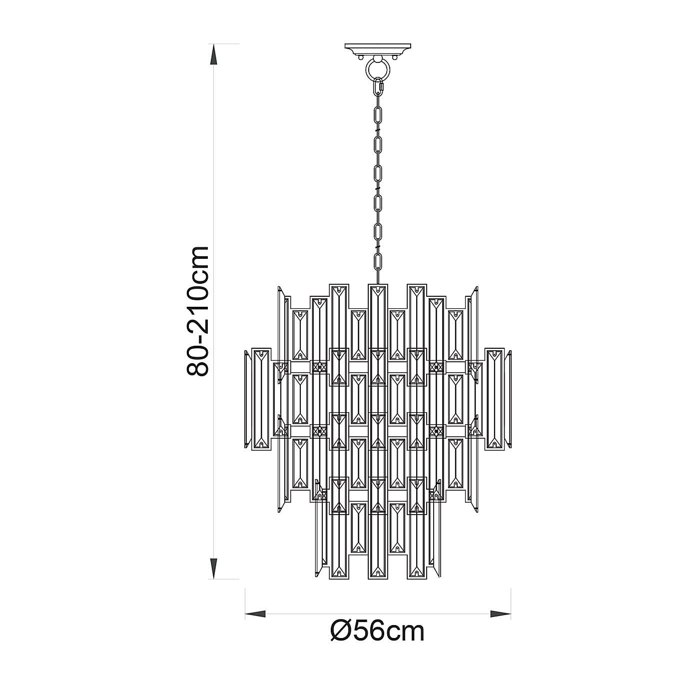 Vogue Dante 12 Light Pendant Light